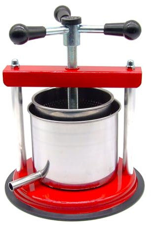 AlcoFermBrew Käsepresse 1,8 Liter und Presskorb 1,4 L (Käseform) - Obstpresse, Weinpresse, Saftpresse, Fruchtpresse