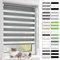 BelleMax Doppelrollo Klemmfix ohne Bohren & mit Bohren, 40x150cm(BxH), Dunkelgrau, Duo Rollo, Sonnenschutz lichtdurchlässig Blickdicht, Klemmrollo Fensterrollo, Rollos für Fenster und Tür