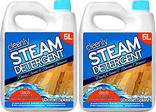 Cleenly Steam Detergent for Steam Mops (10 litres) - Ocean Splash - Suitable for All Hard Floors - Great for Homes with Pets