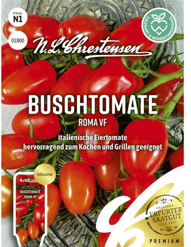 Buschtomate Roma VF, italienische Eiertomate, Samen