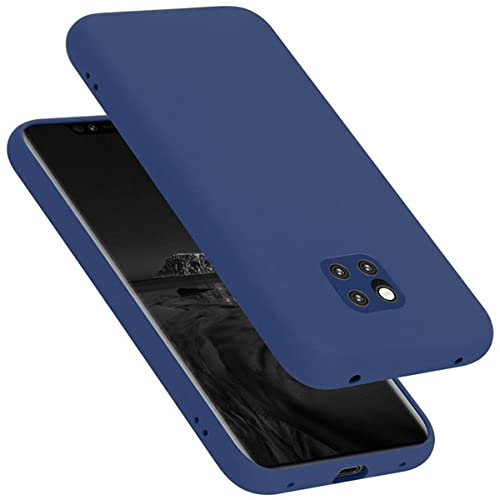 cadorabo silicone case compatible with Huawei MATE 20 PRO, mobile phone cover for MATE 20 PRO- impact-resistant, thin, Silky-Soft Touch Full-Body Protective Phone Case - LIQUID BLUE