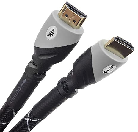 VulTech Cavo HDMI 2.0 3m (AA14301PRO) | 4K Ultra HD @60Hz, 3D, ARC | Nylon Intrecciato, Connettori Dorati | per PS5, Xbox, TV, Monitor, PC