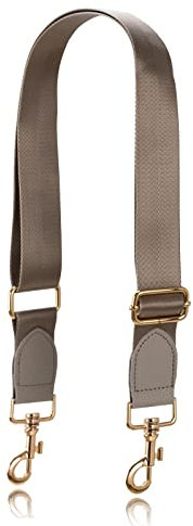 Allzedream Taschengurt Crossbody Bag Damen Breiter Gurt Zum Wechseln Einstellbar Umhängetasche (Taupe Gold Leder)