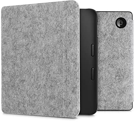 kwmobile Hülle kompatibel mit Tolino Vision 6 - Filz Stoff eReader Schutzhülle Cover Case - Hellgrau