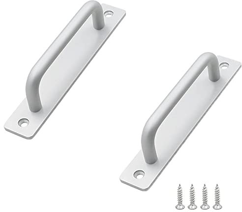 BDHI 2pcs Sliding Barn Door Handles Door Handle Pulls Durable Aluminium Alloy Sliding Door Pull Handles Heavy Duty Firm Bar Handle with Screws for Kitchen Furniture Cabinet Closet Shed Door(Y20-2)