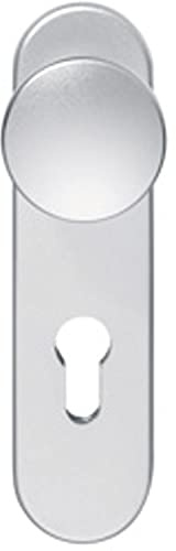 ECO K 130 Knopfkurzschild (Türknopf) PZ 72, Türknauf für Fluchttüren Aluminium silber eloxiert