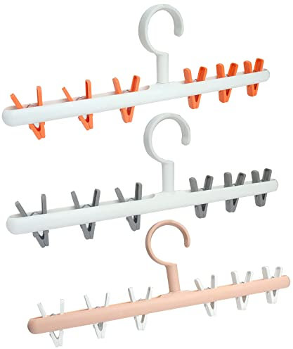 Roellgs Paquete de 3 perchas para secadora de calcetines, perchas de goteo portátiles, calcetines secos, toallas, ropa de bebé, ropa interior, guantes, sujetadores delicados