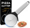Juspota Rotella Tagliapizza, Taglia Pizza, φ9,5cm Pizza Cutter Professionale Acciaio Inox Lame Ruota, Lavabile in Lavastoviglie, Ergonomico, Antiscivolo Silicone Manico | Grigio