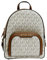 Michael Kors Jaycee XS Mini Convertible Backpack MK Signature Crossbody, Vanille, Mini, Umwandelbarer Rucksack, Einheitsgröße