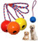 Nizirioo 4 Pièces Balle Avec Corde Pour Chien - Jouet Pour Récupérer, Attraper, Lancer, Tir À La Corde - En Caoutchouc Naturel (5 Cm)