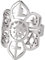 Lotus Ring Religiöse Mysteriensymbole Bandring Om Ohm Ring Davidstern Ring Kreuz Yin Yang Schutz Amulett Edelstahl Schmuck Geschenke für Frauen Mädchen (Silver)