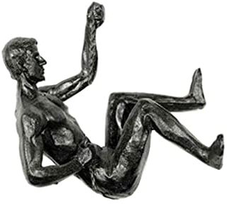 Retro-Skulptur Ornamente Europäische Kletterer Menschen Athleten Harz Anhänger Dekor Dekorative Mann Wandbehang Statue Klettern Felsen