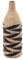 CREEDWOOD Deko VASE Raya | Stroh, 60 cm, Natur & schwarz | Strohvase, Blumenvase, Natur Vase, Bodenvase Kunstblumen, Standvase Pampasgras, gewebte Vase