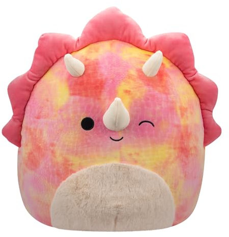 Squishmallows SQCR05478 - Trinity der rosa Triceratops 40 cm, offizielles Jazwares Plüsch, superweiches Kuscheltier
