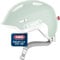 ABUS Kinderhelm Smiley 3.0 ACE LED - Fahrradhelm mit Licht - Tiefe Passform & Platz für einen Zopf - für Mädchen und Jungs - Pure Mint, Größe S