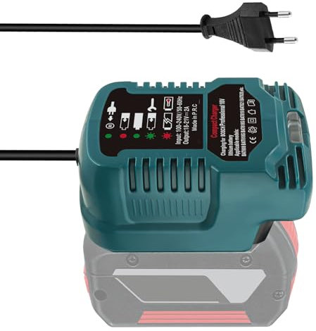 URUN Ersatz Ladegerät für Bosch Professional 18V System Akku,Tragbares Mini-Schnellladegerät mit LED Anzeige für Bosch GBA BAT607 BAT614 Batterie Werkzeugakkus (Nur für 18V Batterie)