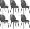 Yaheetech Esszimmerstühle 6er Set Küchenstühle gepolstert Metallbeine bis 136 KG Belastbar Polsterstuhl für Küche/Esszimmer/Schlafzimmer/Restaurant Dunkelgrau/Kunstleder