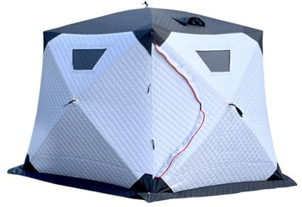 COMETX Outdoor-Camping-Eis-Fischen-Zelt, isoliert, verdicken, Schnellinstallation, Winter-Fischen-Zelt für 4 Personen