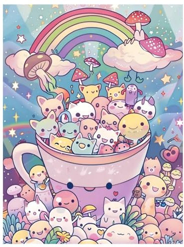 Mafenr Art Karikatur Diamond Painting Erwachsene, Karikatur Diamant Painting, Diamant Painting Bilder für Geschenke und Familie Décor 30x40 cm