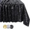 Tischdecke, Pailletten Tischdecke Outdoor Wetterfest Tischdecke 150x255cm für Hochzeit Geburtstag Weihnachten Graduation Verlobung Party Deko Schwarz