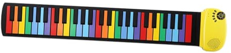Qianly 49 Tasten Klavier Zum Ausrollen, Tragbares E Piano für, GELB