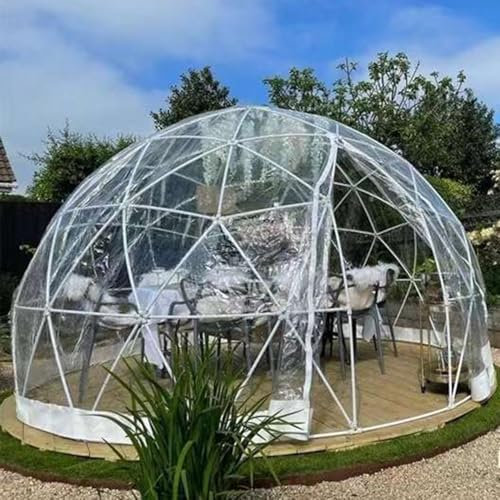 twostronking Tenda a Cupola Igloo, Cupola Bubble House, 12 Piedi di Diametro, con Telaio in ABS, Antivento a 10 Livelli, può Ospitare da 4 a 7 Persone, Adatta per Esterni, Terrazza, Cortile, Festa
