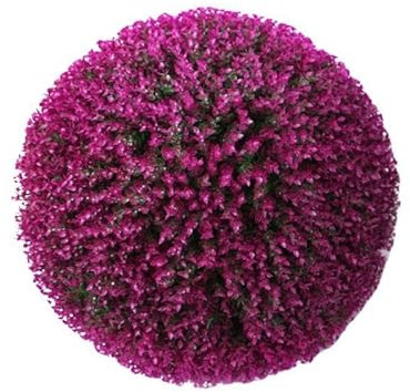 Xiao Hua Pianta artificiale di bosso decorativa, realistica, utilizzata per cortile, balcone, decorazione prima dei matrimoni, 35 cm, decorazione per portico anteriore color rosa (rosso viola)