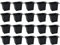 MC-Trend Fioriera per pallet, per pallet, vaso da balcone in plastica, design ondulato (antracite, piccolo, 48 x )