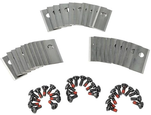 vhbw 30x Ersatz-Messer kompatibel mit Worx Landroid L 1500i, L 2000 i, L1500i, L2000i Rasenmäher - Ersatzklinge Silber, Edelstahl