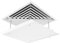 Genérico Deflector de Aire Acondicionado for Techo Cuadrado, Cubierta de ventilación Colgante, anticondensación, Lavable, con Cadena Fija.(60x60cm)