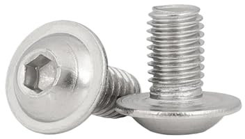 Viti a testa bombata con esagono incassato in acciaio inossidabile M2 M2.5 M3 M4 M5 M6 M8 304 con bullone a collare(3mm,M5-10pcs)