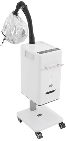 Steamer Salon, Nano, vaporizzatore per capelli con display, 6 programmi, macchina per vapore per capelli con timer, temperatura regolabile da 0 a 60 °C, vapore per capelli e uso domestico