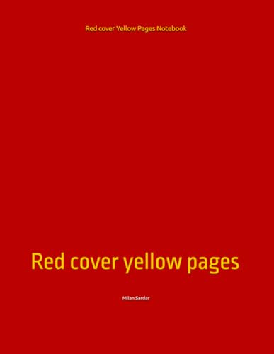 Red cover Yellow Pages Notebook: Red cover yellow pages