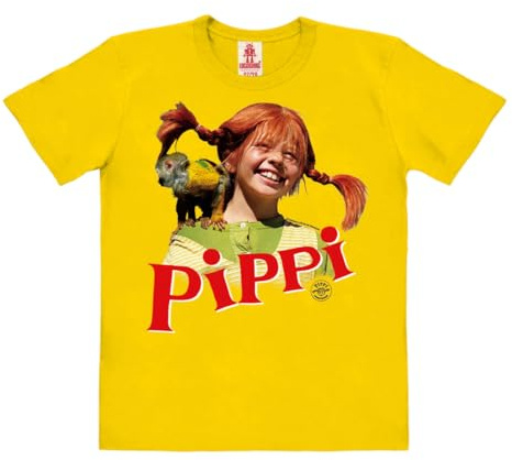 Logoshirt® Pippi Langstrumpf Herr Nilsson T-Shirt Kinder | Offiziell lizenzierter Pippi-Langstrumpf-Fanartikel, Bio-Baumwolle, mit hochwertigem Frontprint, für Mädchen und Jungen
