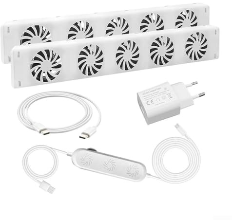 Smart Heizkörper Ventilator Verlängerungsset mit Luftstromregelung, Automatischer Thermostatsteuerung und Leiser Betrieb für Effiziente Wärmeverteilung(MXRV-25-E202)