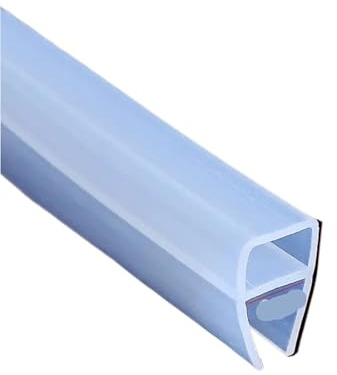 Duschabtrennungs-Dichtung 100 Cm Transparente Dichtungsleiste For Badewannen-Duschabtrennung, 6 Bis 10 Mm, PVC-Glastür, Wetterstreifen, Fensterglas, Befestigungen, Zubehör(Type F 10mm)