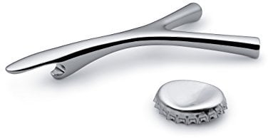 Alessi FGO06 Virgula Divina Flaschenöffner - Edelstahl 18/10 glänzend poliert., Silber