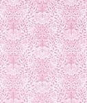 Melody Jane Dolls House William Morris Design Acorns Miniature Print 1:24 Wallpaper Pink