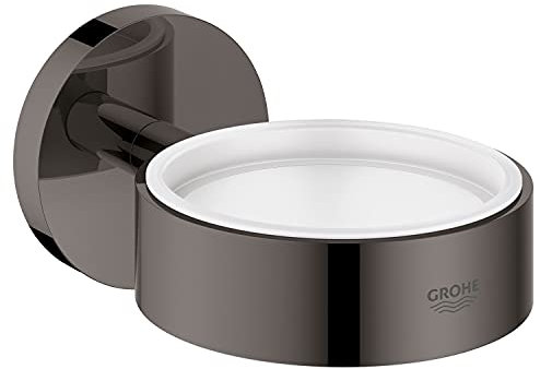 GROHE Essentials - Halter (langlebige Oberfläche, geeignet zum Bohren oder Kleben), hard graphite, 40369A01