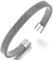COOLSTEELANDBEYOND Elastische Verstellbare-Edelstahl Gitter Stahlkabel Armband Herren Damen, Armreif