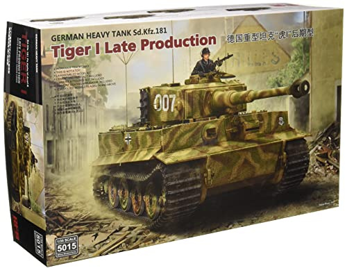Rye Field Model RM5015 Plastic Kit Tiger I Late Production, Multi-Coloured