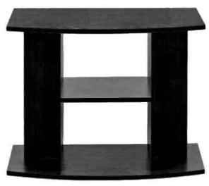 ZooPaul Aquarium Unterschrank Budget für Becken 80 x 35 x 60 mit gewölbter Frontscheibe Panorama Schwarz