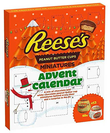 Reese's Advent Calendar 250g | Christmas 2018 Edition | Reeces Peanut Butter Cups | Milk and White Chocolate | Great Present