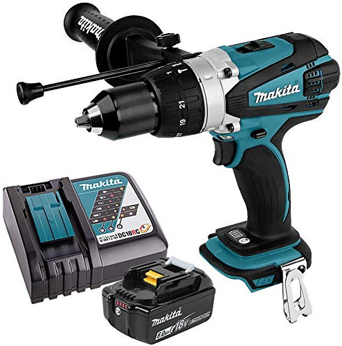 Makita DHP458 18V Compact Combi Drill with 1 x 6.0Ah Battery & Charger