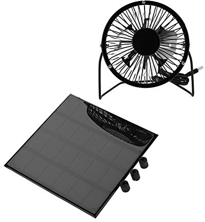 solar tischventilator,solarventilatoren,solarventilatoren mini,Solarpanel-Ventilator,3 W,6 V,Mini-Ventilator,Solarpanel,tragbar,USB,wiederaufladbar,für Cam,Wohnwagen,Yate,Gewächshaus,Haus,Huhn,Auto