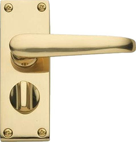 Architectural Hardware Howdens Bertelli Victorian Privacy Lever Door Handles Polished Brass