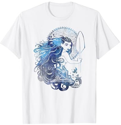Disney Moana Watercolor Hair Fill T-Shirt