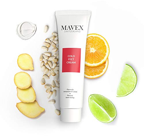MAVEX Fußcreme mit wärmender Wirkung für kalte Füße, wärmende Fußcreme, 100ml