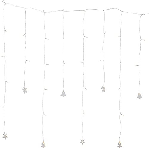 Star Trading LED-Lichtervorhang 'Decy', 8 Stränge, 180x40 cm,