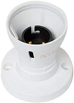 New Bayonet Batten White Ceiling Lamp Holder BC B22 Light Bulb Socket Lamp Fitting